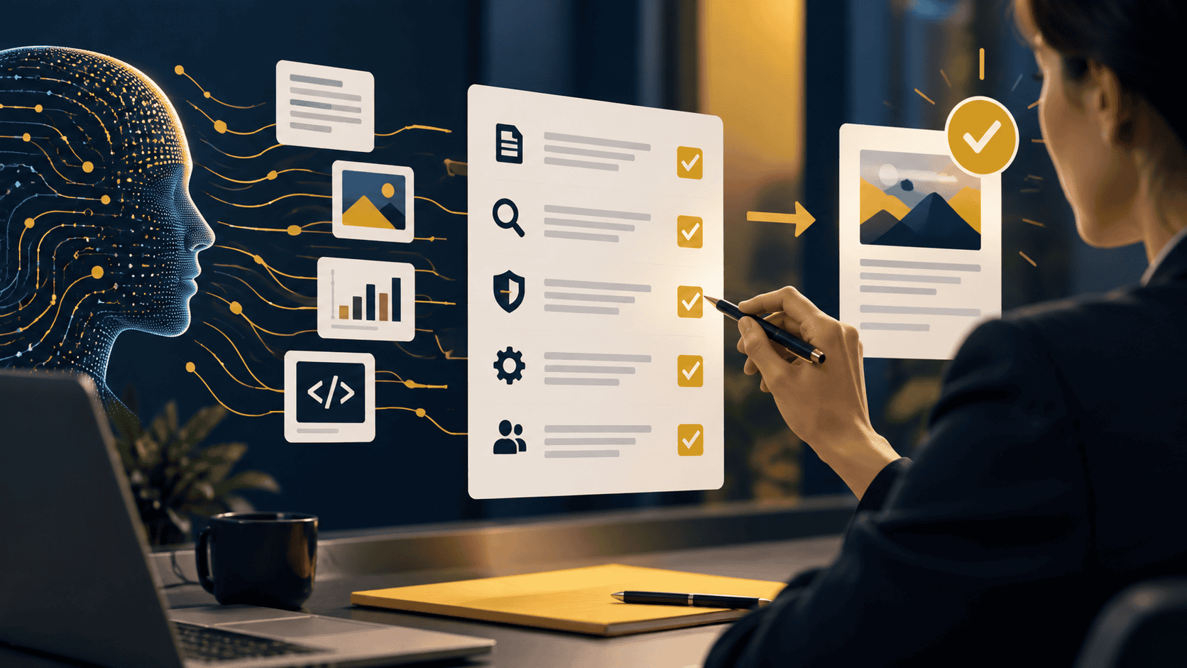AI and human collaboration in data validation and analysis.