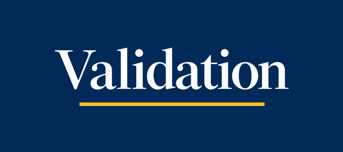 Human-in-the-Loop Validation The Operational Layer in Regulated AI Deployment Validation text on a dark blue background with a yellow underline.